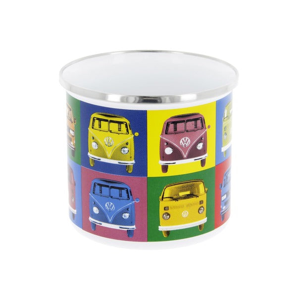 VW T1 Bus Enamel Mug - Multicolour