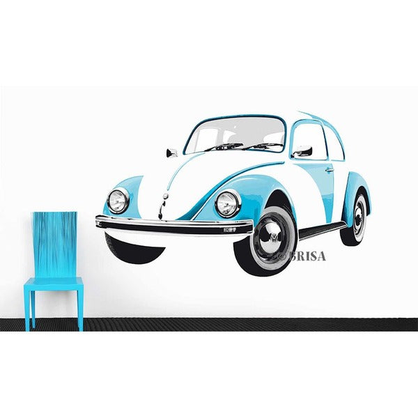 VW Beetle Wall Tattoo - Blue