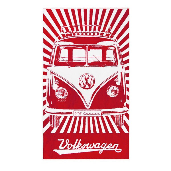 VW T1 Bus Beach Towel - Red
