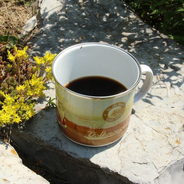 VW T1 Bus Enamel Mug - Highway 1