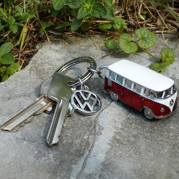 VW T1 Bus 3D Model Key Ring - Red
