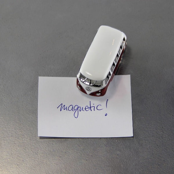 VW T1 Bus 3D Mini Model Magnet - Red