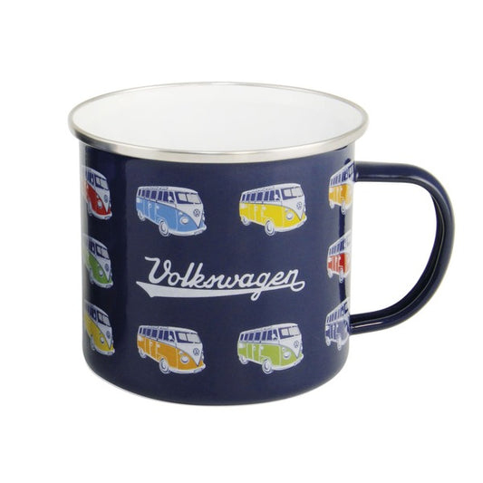 VW T1 Bus Enamel Mug - Blue