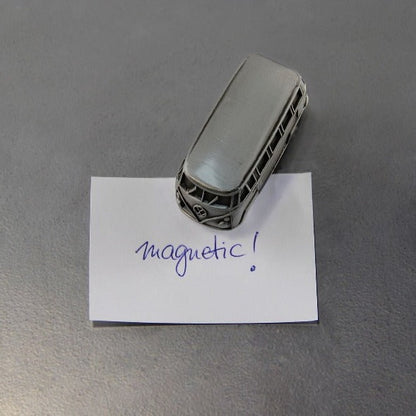 VW T1 Bus 3D Mini Model Magnet - Silver