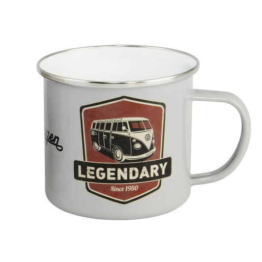 VW T1 Bus Enamel Mug - Grey