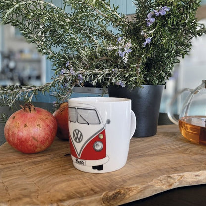 VW T1 Bus Coffee Mug - Red