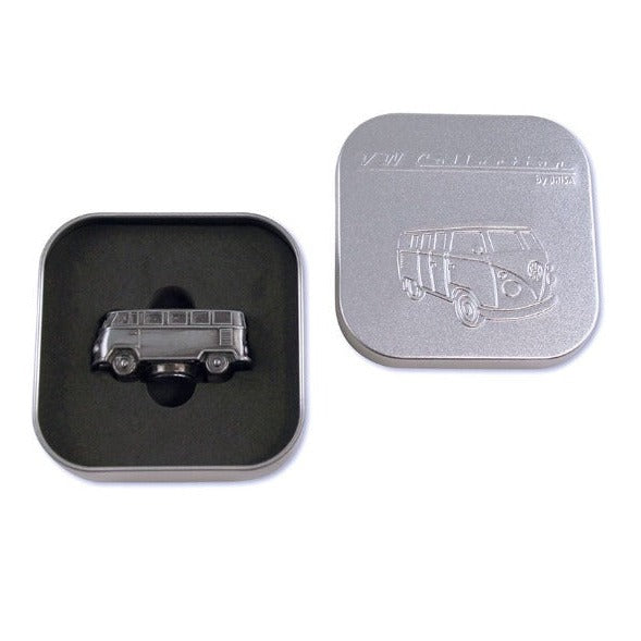 VW T1 Bus 3D Mini Model Magnet - Silver