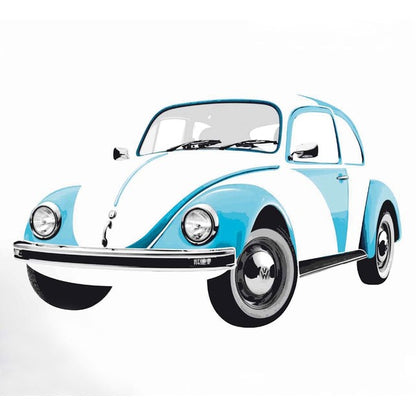 VW Beetle Wall Tattoo - Blue