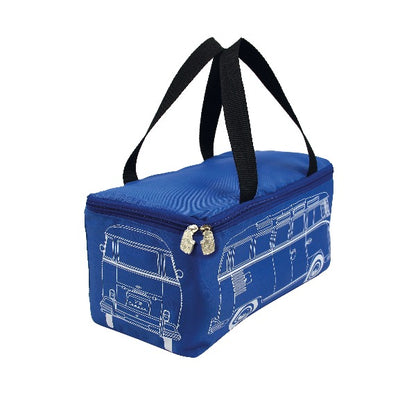 VW T1 Bus Picnic Blanket With Carrying Bag - Blue