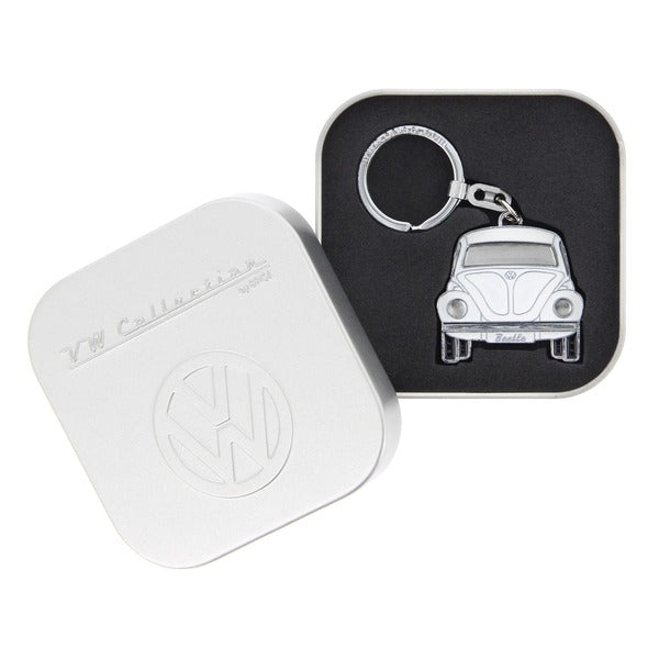 VW Beetle Key Ring - White