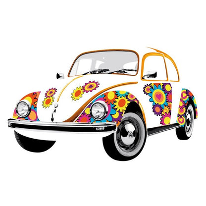 VW Beetle Wall Tattoo - Flower