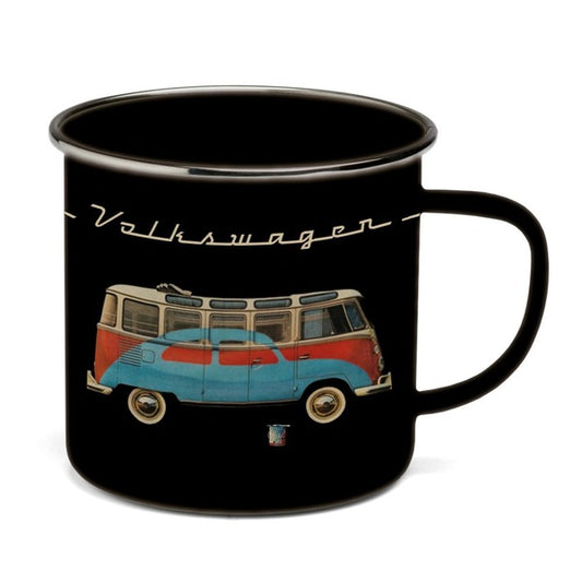 VW T1 Bus Enamel Mug - Samba & Beetle