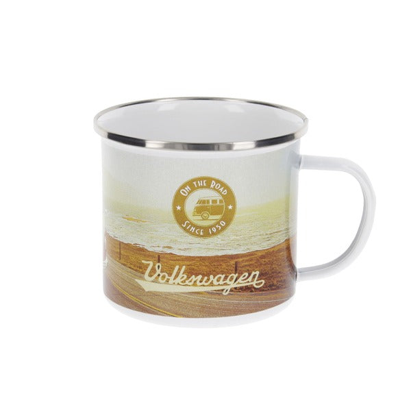 VW T1 Bus Enamel Mug - Highway 1