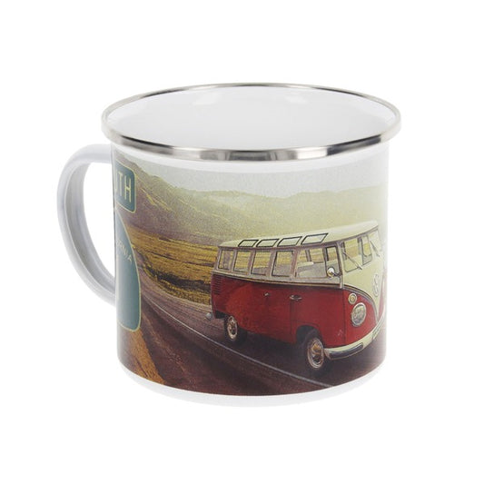 VW T1 Bus Enamel Mug - Highway 1