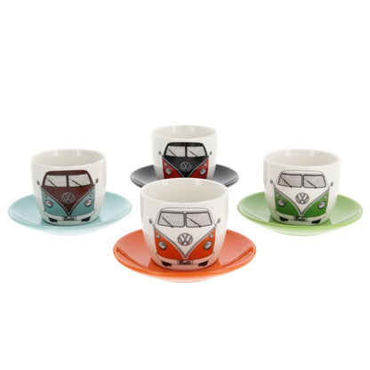 VW T1 Bus - 4 Piece Espresso Cup Set