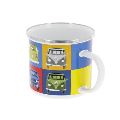 VW T1 Bus Enamel Mug - Multicolour
