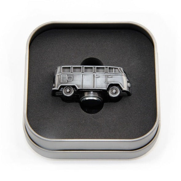 VW T1 Bus 3D Mini Model Magnet - Silver