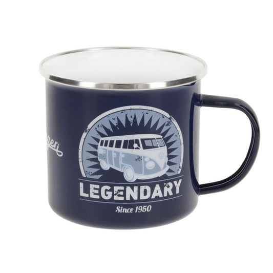VW T1 Bus Enamel Mug - Blue