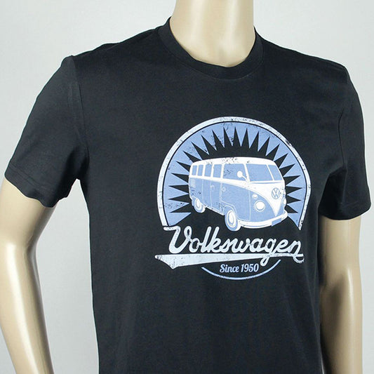 VW T1 Bus T-Shirt Vintage Logo - L