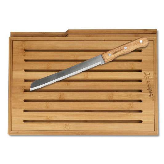 Wooden Board with Knife